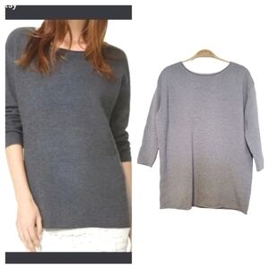Aritzia Wilfred Silk Cotton Cashmere Blend Ribbed Sweater